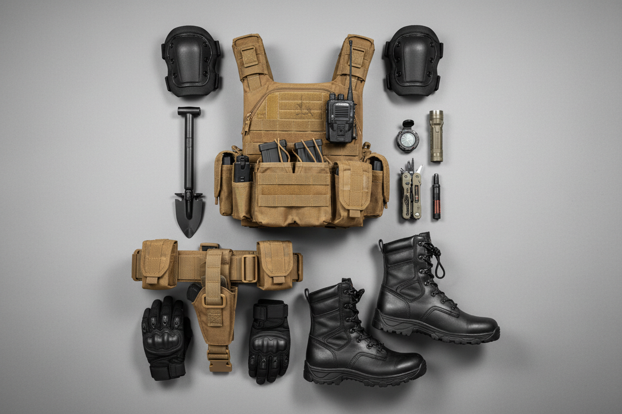 Camuflaje y equipo táctico