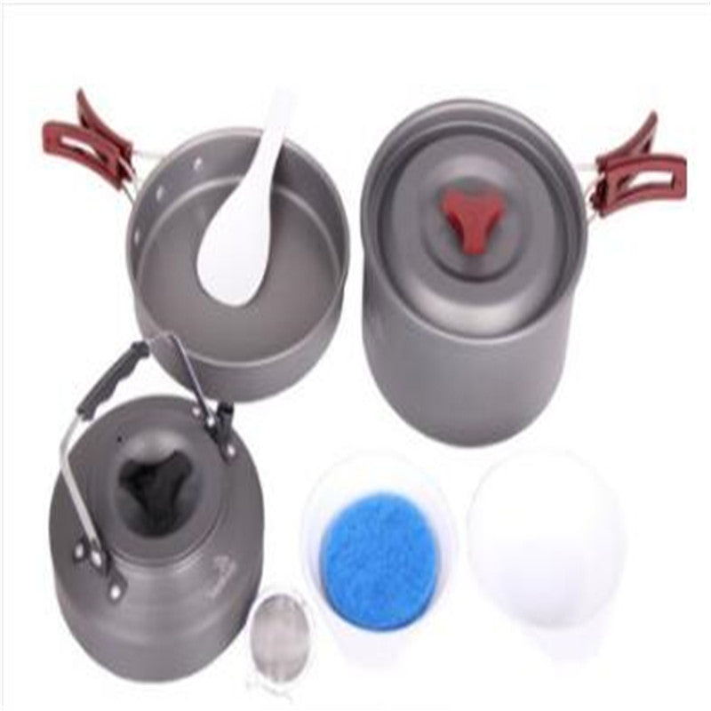 Set de utensilios de cocina para acampar