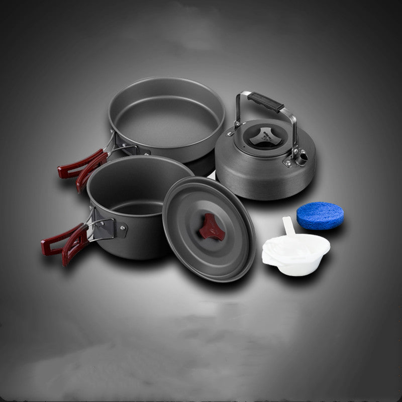 Set de utensilios de cocina para acampar