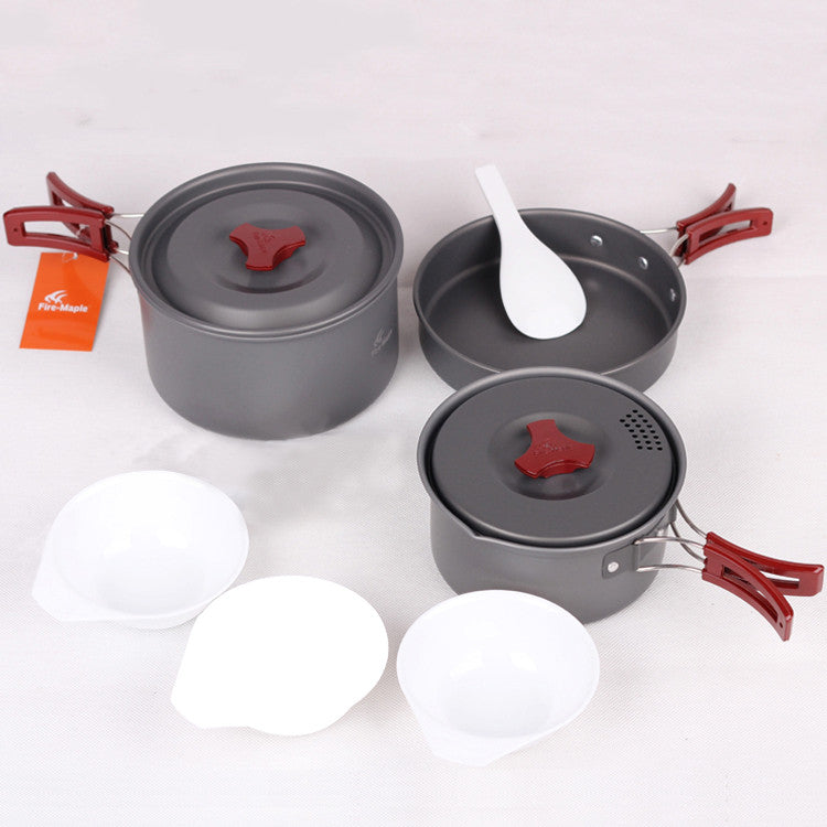 Set de utensilios de cocina para acampar